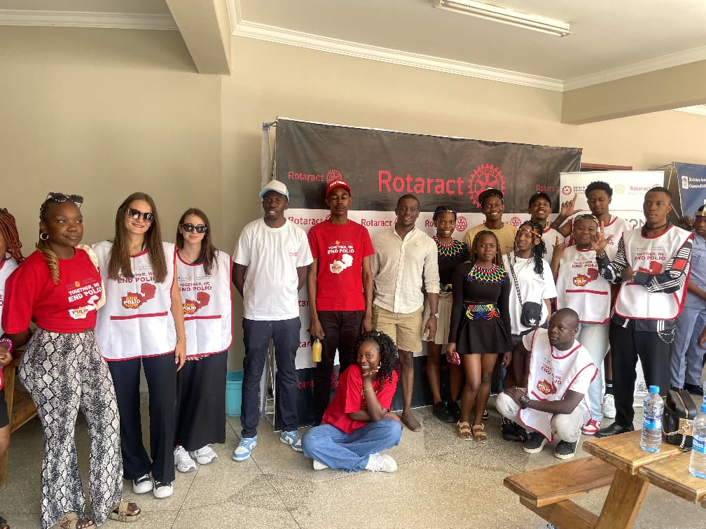 Rotaract members gathered together