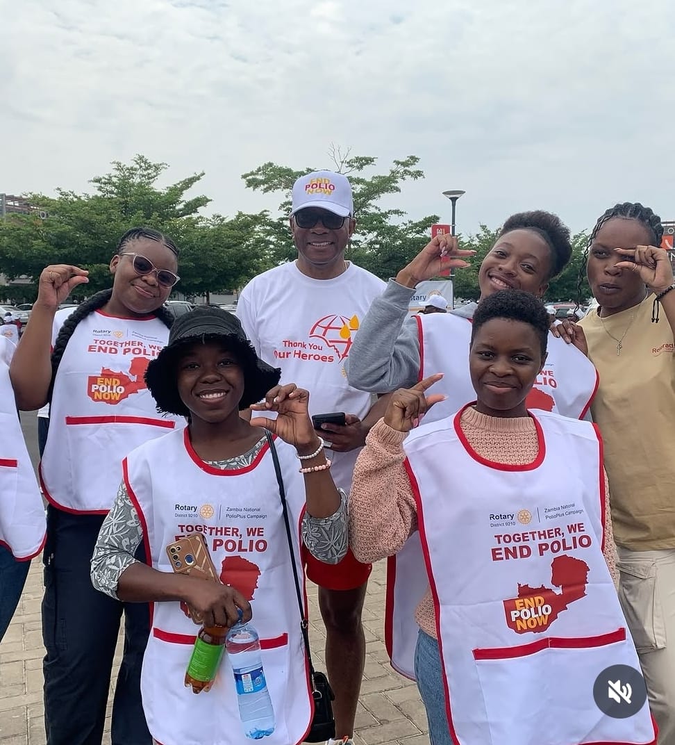 Rotaract volunteers at a community event